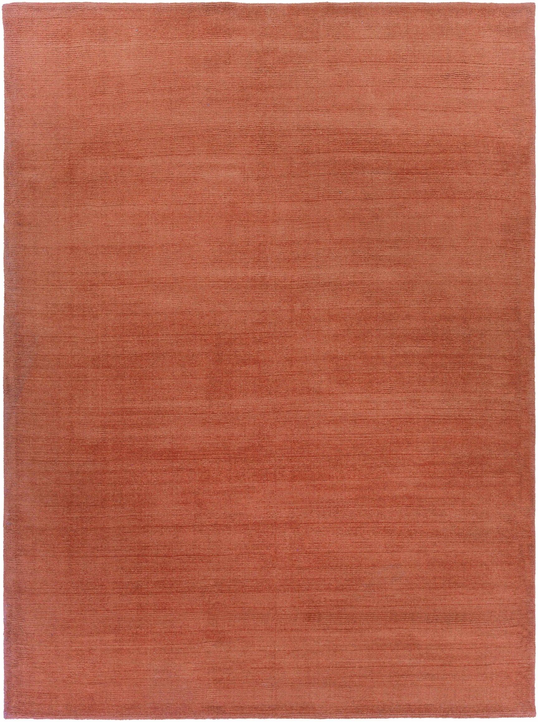 Brockton Solid Orange Wool Rug - Ornate Home