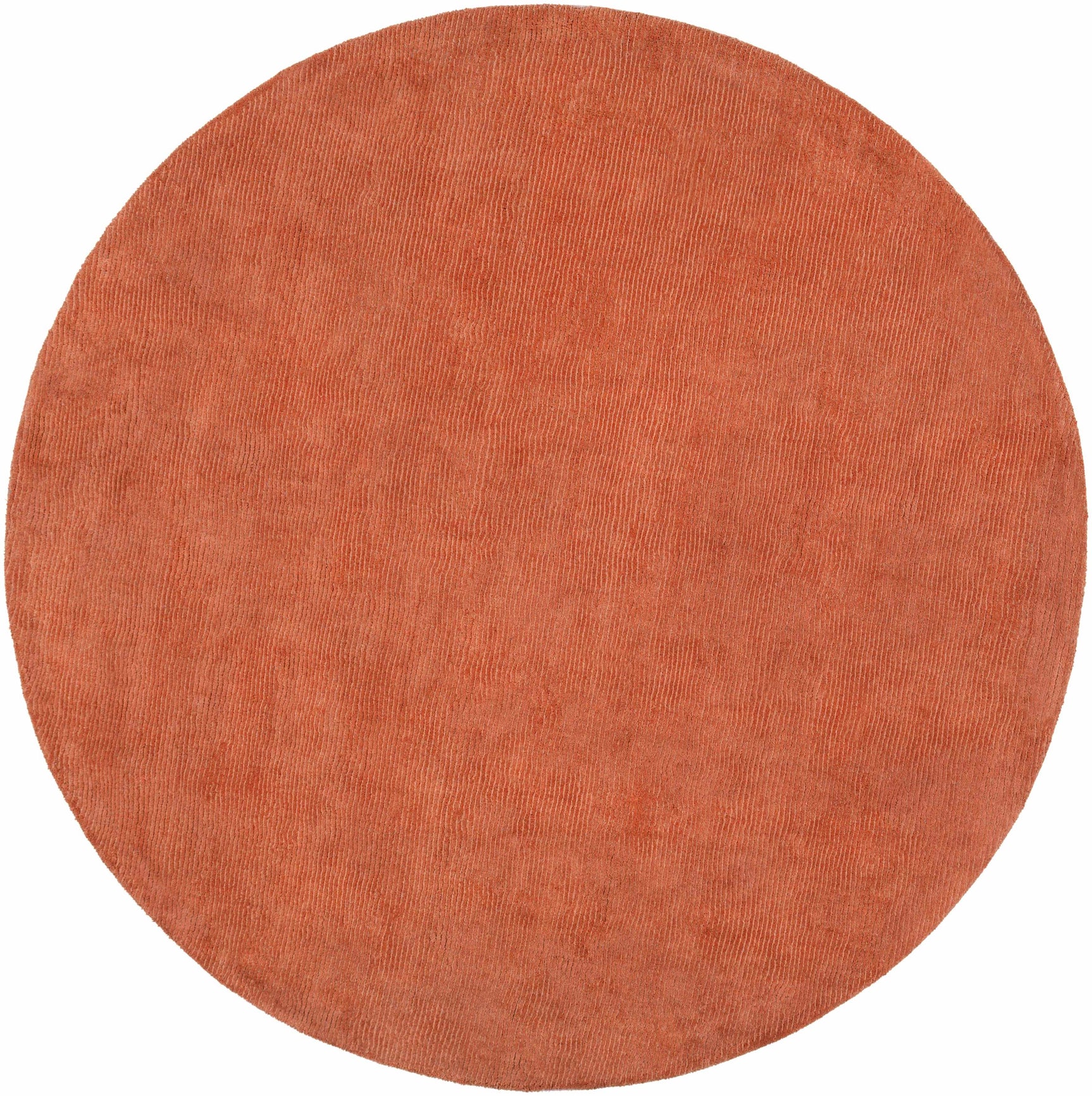 Brockton Solid Orange Wool Rug - Ornate Home