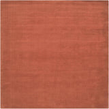 Brockton Solid Orange Wool Rug - Ornate Home