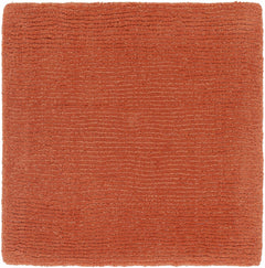 Brockton Solid Orange Wool Rug - Ornate Home