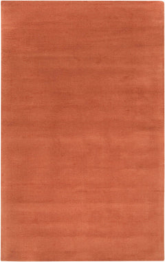 Brockton Solid Orange Wool Rug - Ornate Home