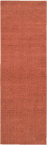 Brockton Solid Orange Wool Rug - Ornate Home
