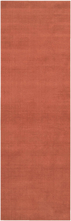 Brockton Solid Orange Wool Rug - Ornate Home