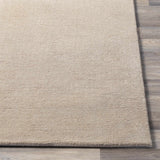 Brockton Solid Tan Wool Rug - Ornate Home