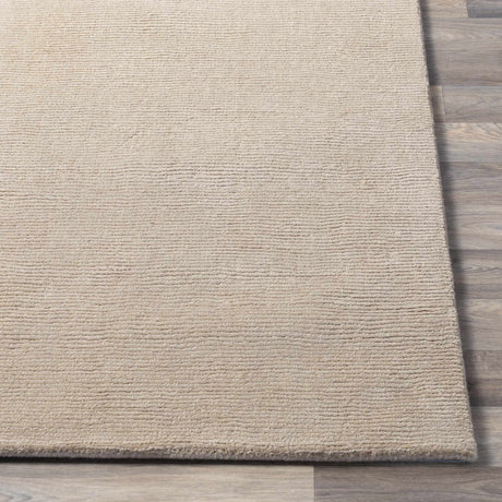 Brockton Solid Tan Wool Rug - Ornate Home