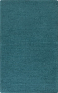 Brockton Solid Teal Wool Rug - Ornate Home