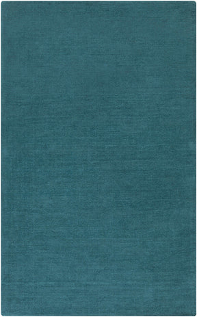 Brockton Solid Teal Wool Rug - Ornate Home
