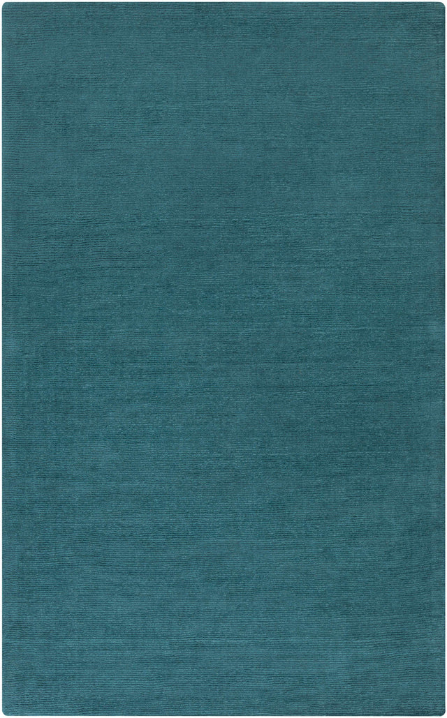 Brockton Solid Teal Wool Rug - Ornate Home