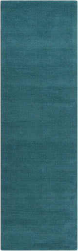 Brockton Solid Teal Wool Rug - Ornate Home