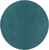 Brockton Solid Teal Wool Rug - Ornate Home