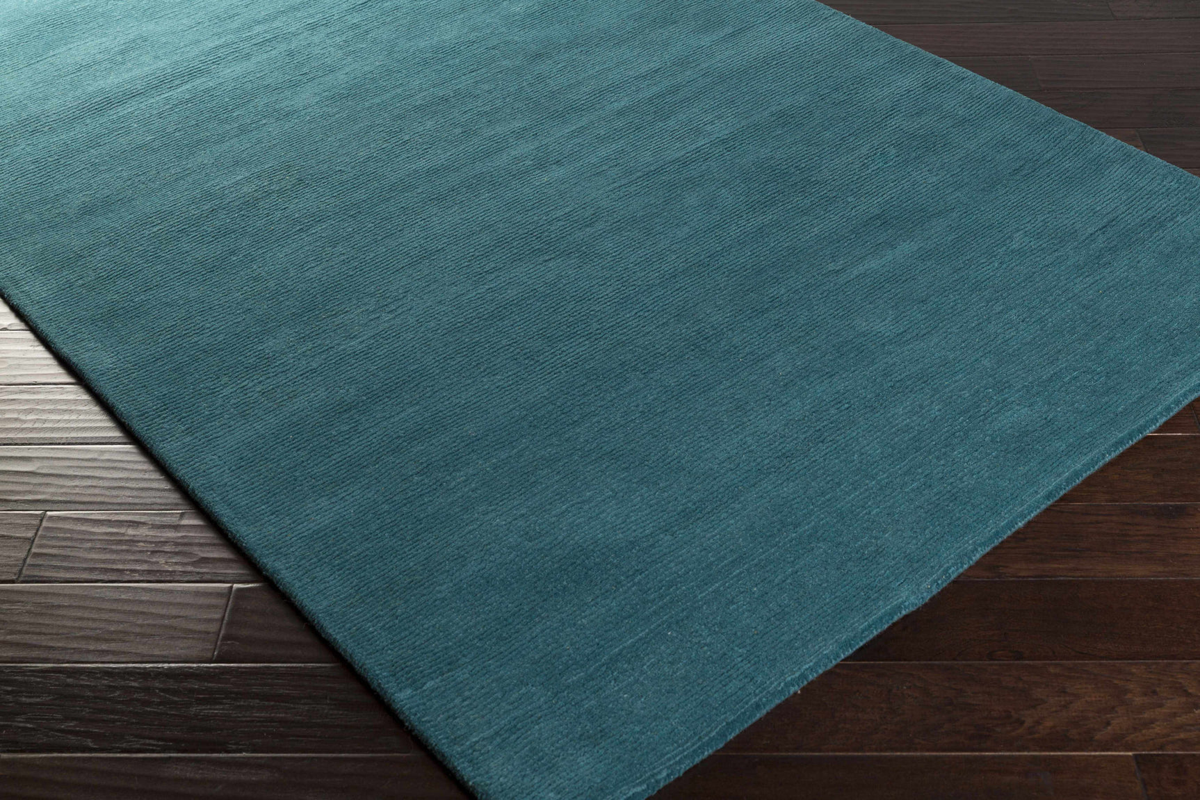 Brockton Solid Teal Wool Rug - Ornate Home