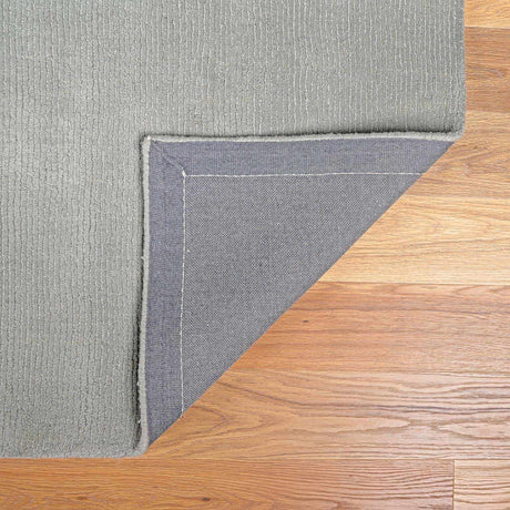 Brockton Solid Wool Area Light Gray Rug - Ornate Home