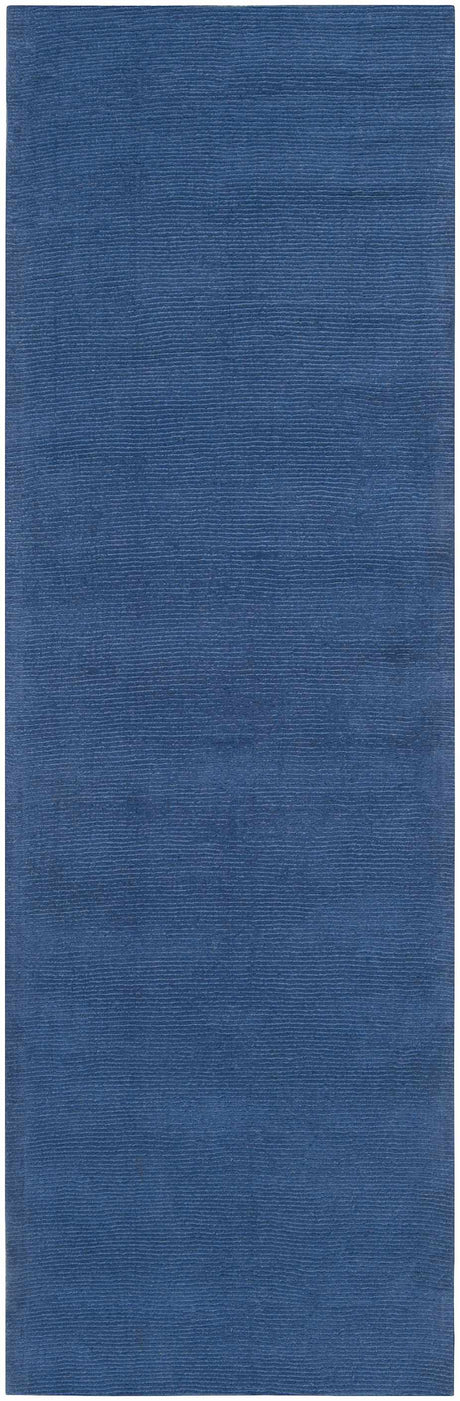 Brockton Solid Wool Blue Area Rug - Ornate Home