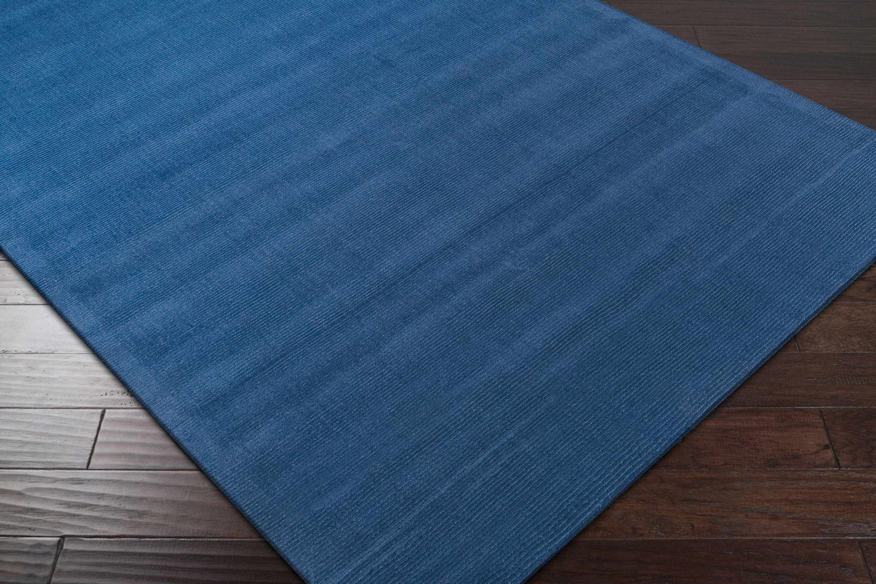 Brockton Solid Wool Blue Area Rug - Ornate Home