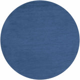 Brockton Solid Wool Blue Area Rug - Ornate Home
