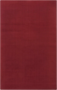 Brockton Solid Wool Crimson Red Area Rug - Clearance - Ornate Home