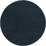 Brockton Solid Wool Dark Blue Area Rug - Ornate Home