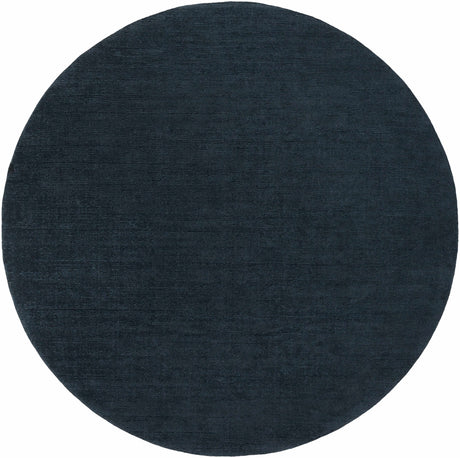 Brockton Solid Wool Dark Blue Area Rug - Ornate Home