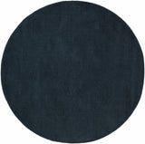 Brockton Solid Wool Dark Blue Area Rug - Ornate Home