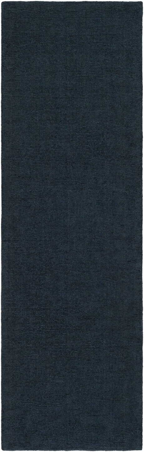 Brockton Solid Wool Dark Blue Area Rug - Ornate Home