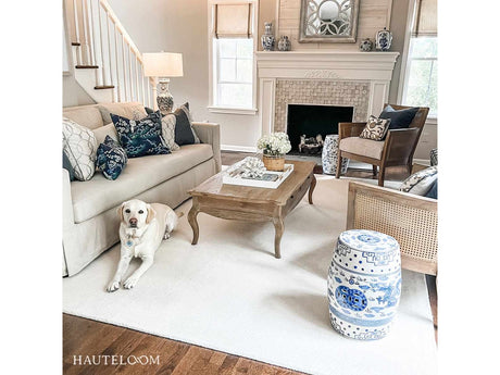 Brockton Solid Wool Light Beige Area Rug - Ornate Home