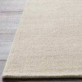 Brockton Solid Wool Light Beige Area Rug - Ornate Home