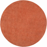 Brockton Solid Wool Orange Area Rug - Ornate Home