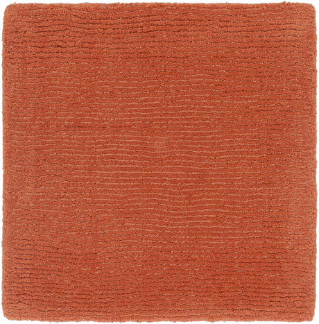 Brockton Solid Wool Orange Area Rug - Ornate Home
