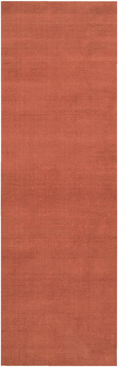 Brockton Solid Wool Orange Area Rug - Ornate Home