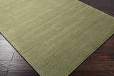 Brockton Solid Wool Sage Green Area Rug - Ornate Home