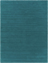 Brockton Solid Wool Teal Area Rug - Ornate Home