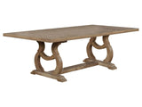 Brockway Barley Brown Cove Trestle Dining Table w/ 20" Extension - Ornate Home