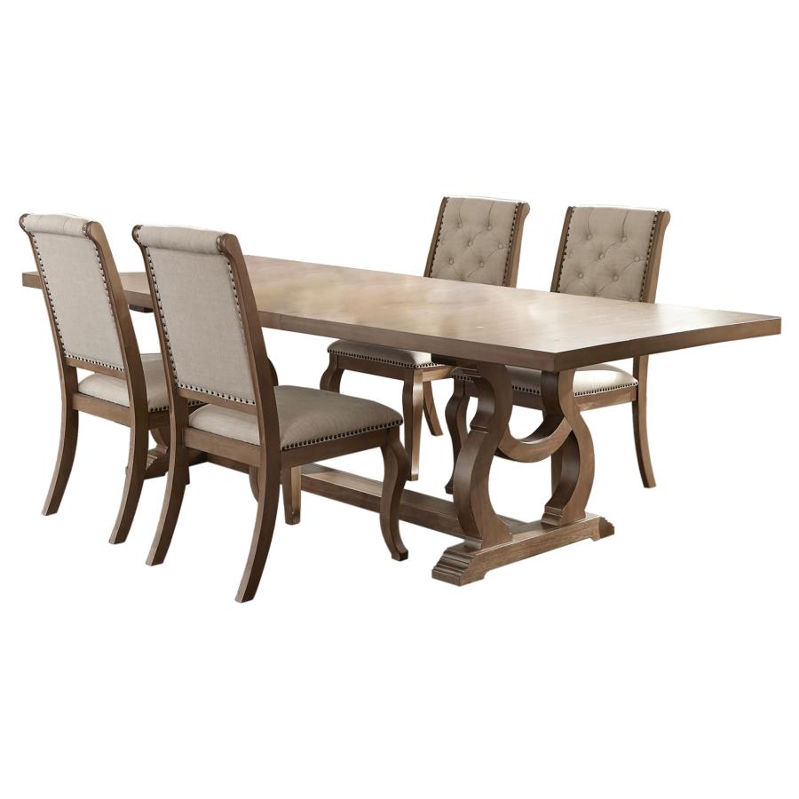 Brockway Barley Brown Dining Room Set / 5pc - Ornate Home