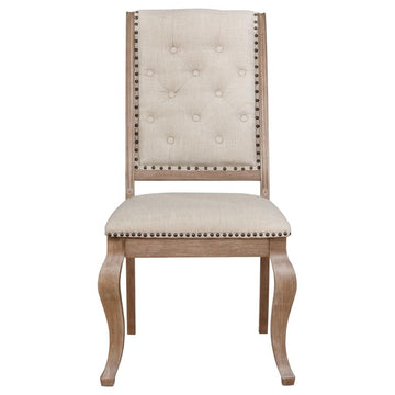 Brockway Cream Barley Brown Side Chairs (Set of 2) - Ornate Home