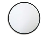 Brocky Black Round Accent Mirror (Online Special Price) - Ornate Home