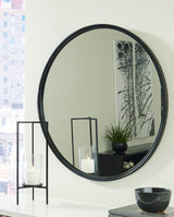 Brocky Black Round Accent Mirror (Online Special Price) - Ornate Home