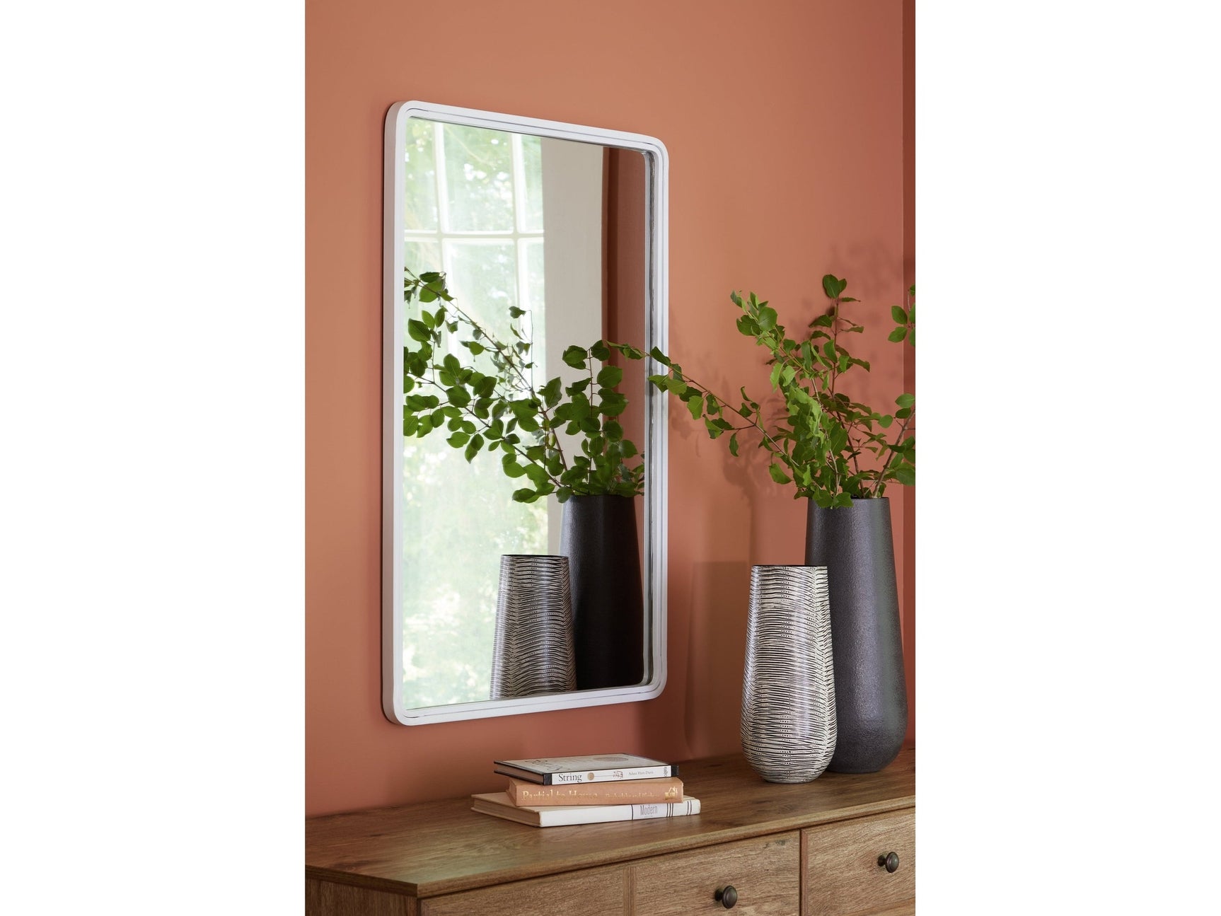 Brocky White Accent Mirrorczx (Online Special Price) - Ornate Home
