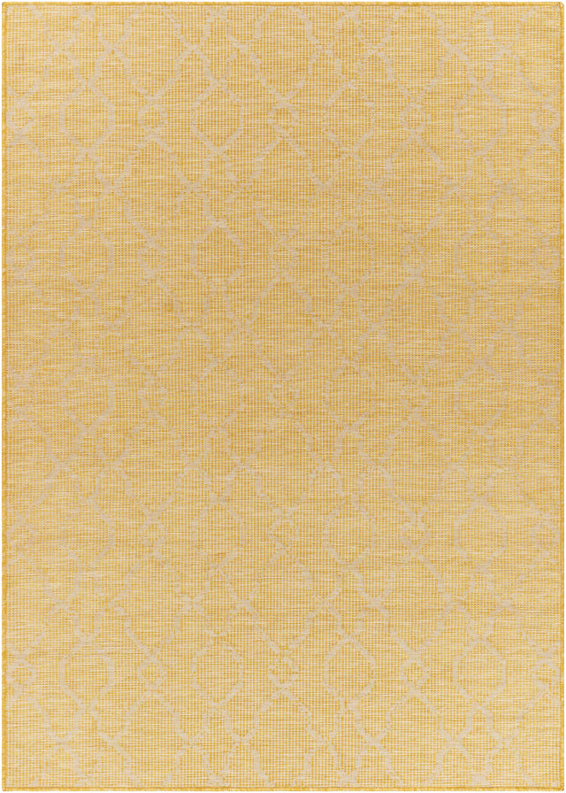 Brocton Yellow Flatweave Outdoor Rug - Clearance - Ornate Home