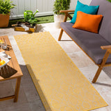 Brocton Yellow Flatweave Outdoor Rug - Clearance - Ornate Home