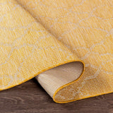 Brocton Yellow Flatweave Outdoor Rug - Clearance - Ornate Home