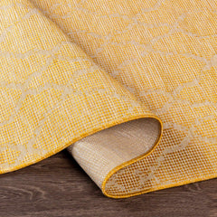 Brocton Yellow Flatweave Outdoor Rug - Clearance - Ornate Home