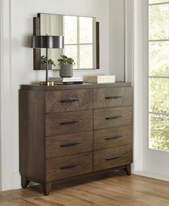 Broderick Chesser Mirror in Wild Oats Brown - Ornate Home