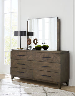 Broderick Dresser Mirror in Wild Oats Brown - Ornate Home