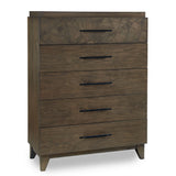 Broderick Five-Drawer Chest- in Wild Oats Brown - Ornate Home