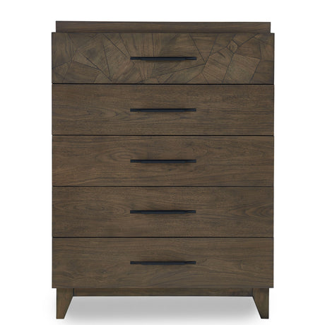 Broderick Five-Drawer Chest- in Wild Oats Brown - Ornate Home