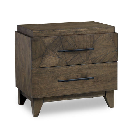 Broderick Two-Drawer Nightstand in Wild Oats Brown - Ornate Home