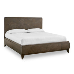 Broderick Wood Eastern King Panel Bed in Wild Oats Brown - Ornate Home