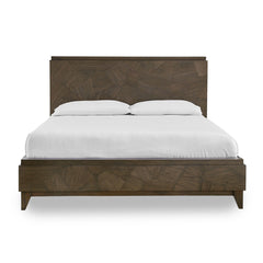 Broderick Wood Eastern King Panel Bed in Wild Oats Brown - Ornate Home