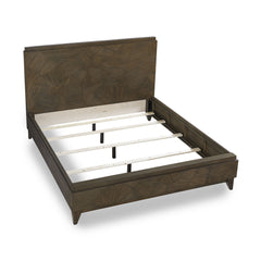 Broderick Wood Full Panel Bed in Wild Oats Brown - Ornate Home