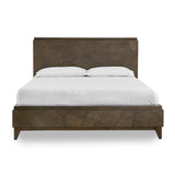Broderick Wood Queen Panel Bed in Wild Oats Brown - Ornate Home